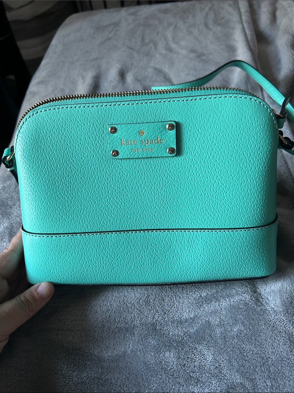 kate spade Teal Aqua Dome Leather Crossbody